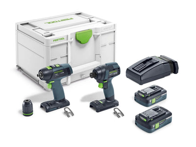 Jeu d'outils Festool TID 18 HPC 4.0 I-Set T18 ; 18 V ; 2x4,0 Ah akum accu.