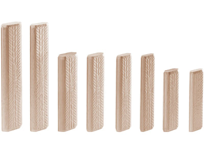Chevilles en bois biscuit Festool Domino ; D 10x80/150 BU émoussées