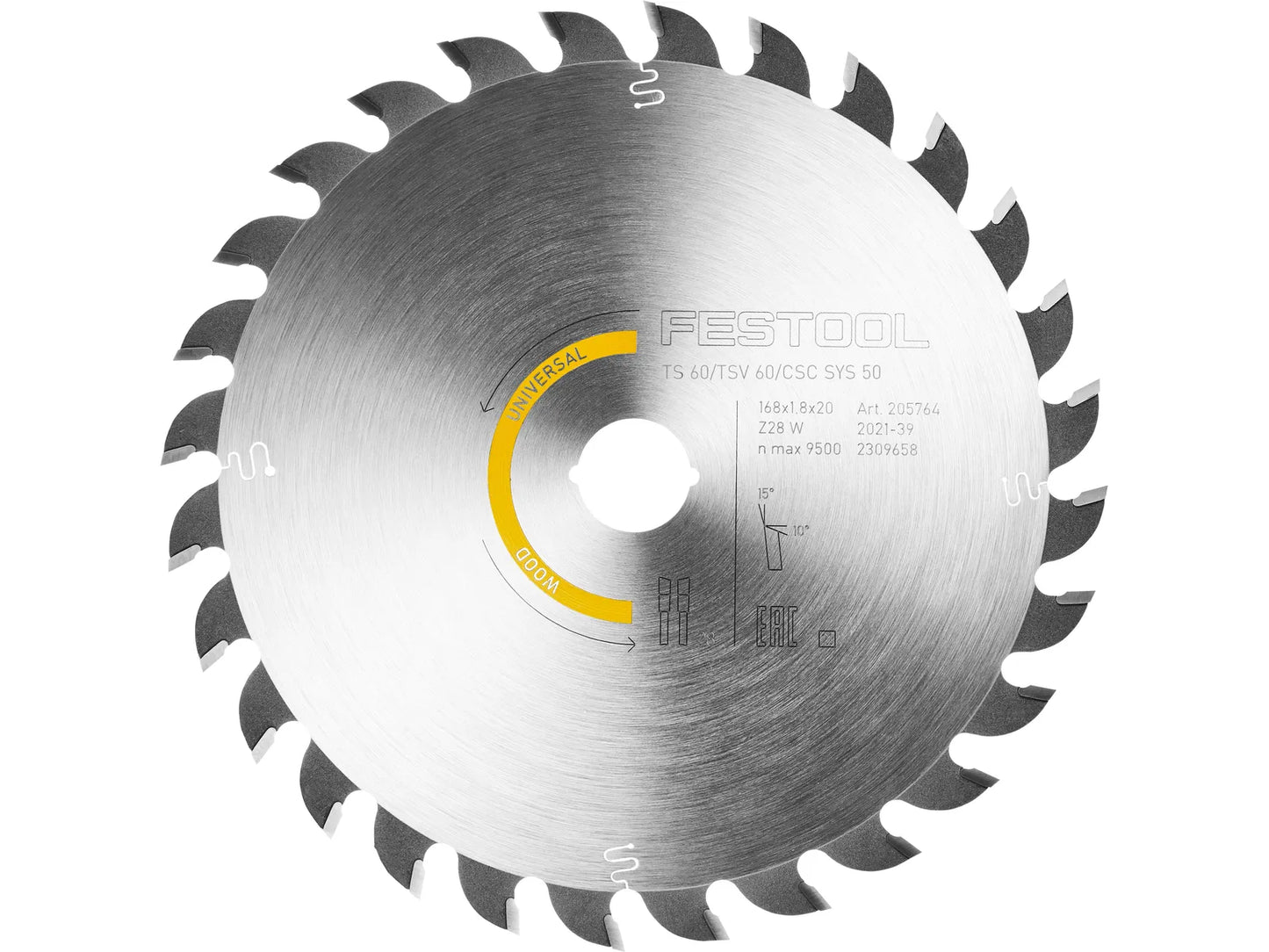 Disque à tronçonner Festool 205764 ; 168 x 20 mm ; Z28