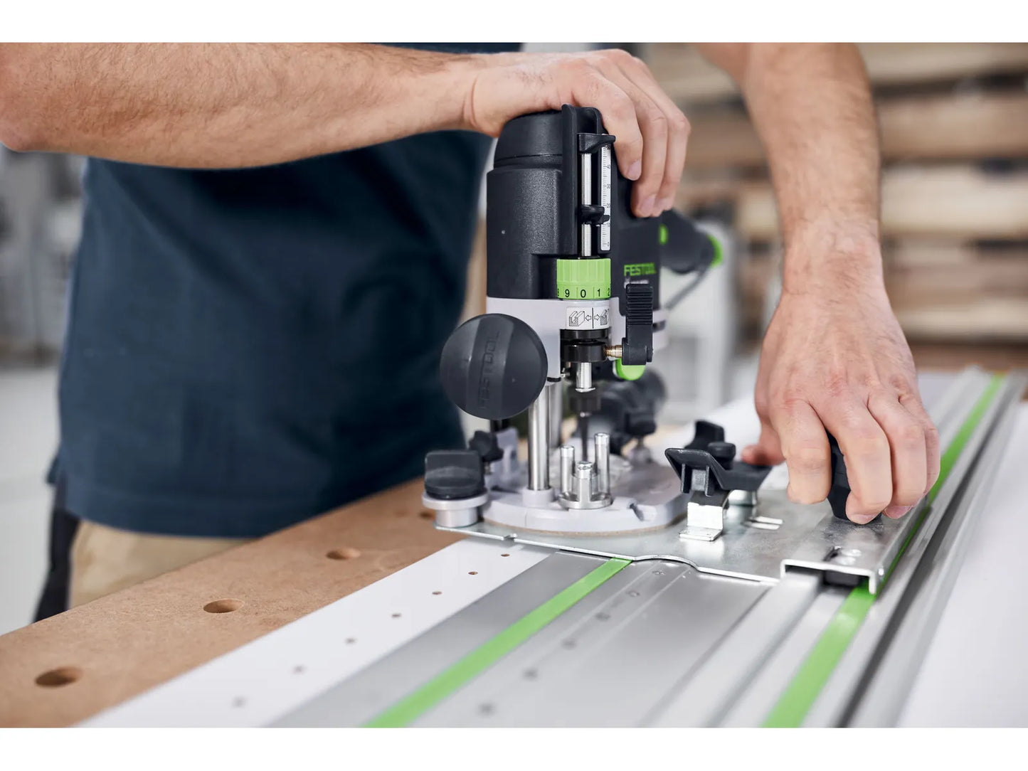 Fixation de rail de butée de guidage Festool FS-OF 900/1000