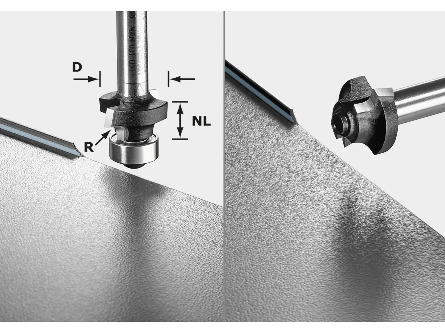 Rounding over router bit Festool HW; 3/22/48 mm
