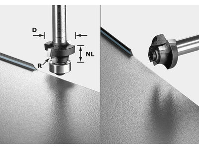 Rounding over router bit Festool HW; 3/22/48 mm