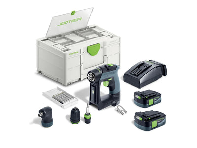 Drill driver Festool CXS 12 2.5-Set 10.8 V; 2x2.5 Ah accu.