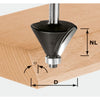 Chamfer router bit Festool 25.1/70 mm with bearing