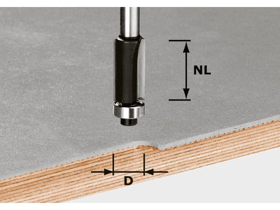Edge trimming cutter Festool 12.7 mm; with bearing