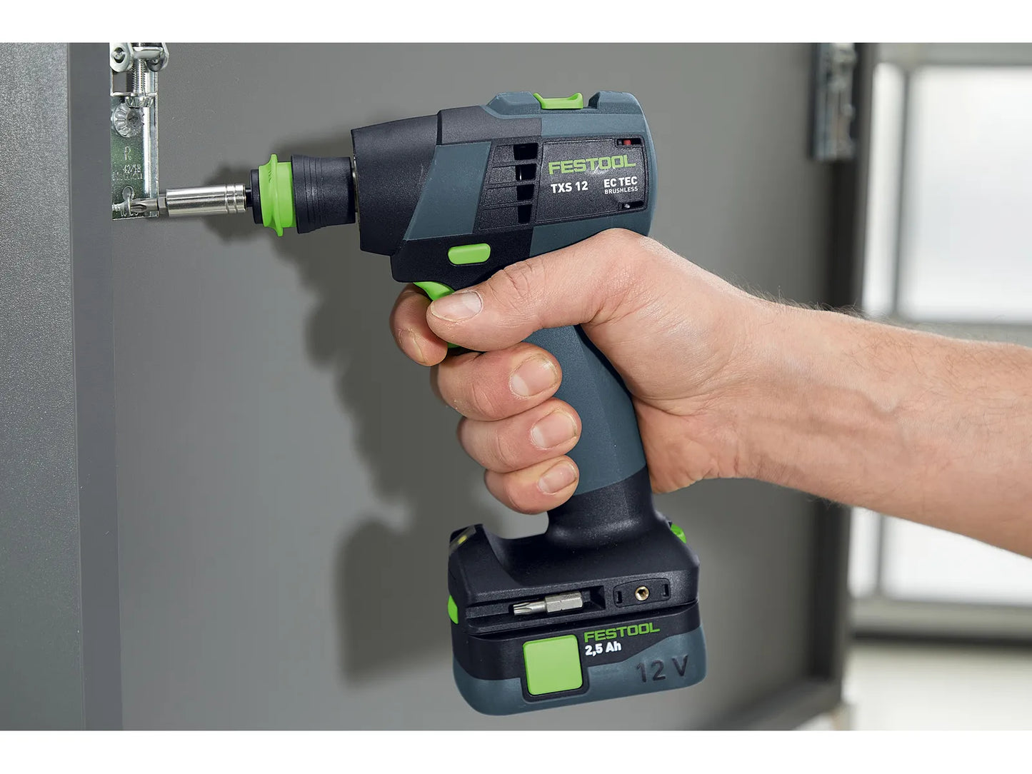 Drill driver Festool TXS 12 2.5-Set 10.8 V; 2x2.5 Ah accu.