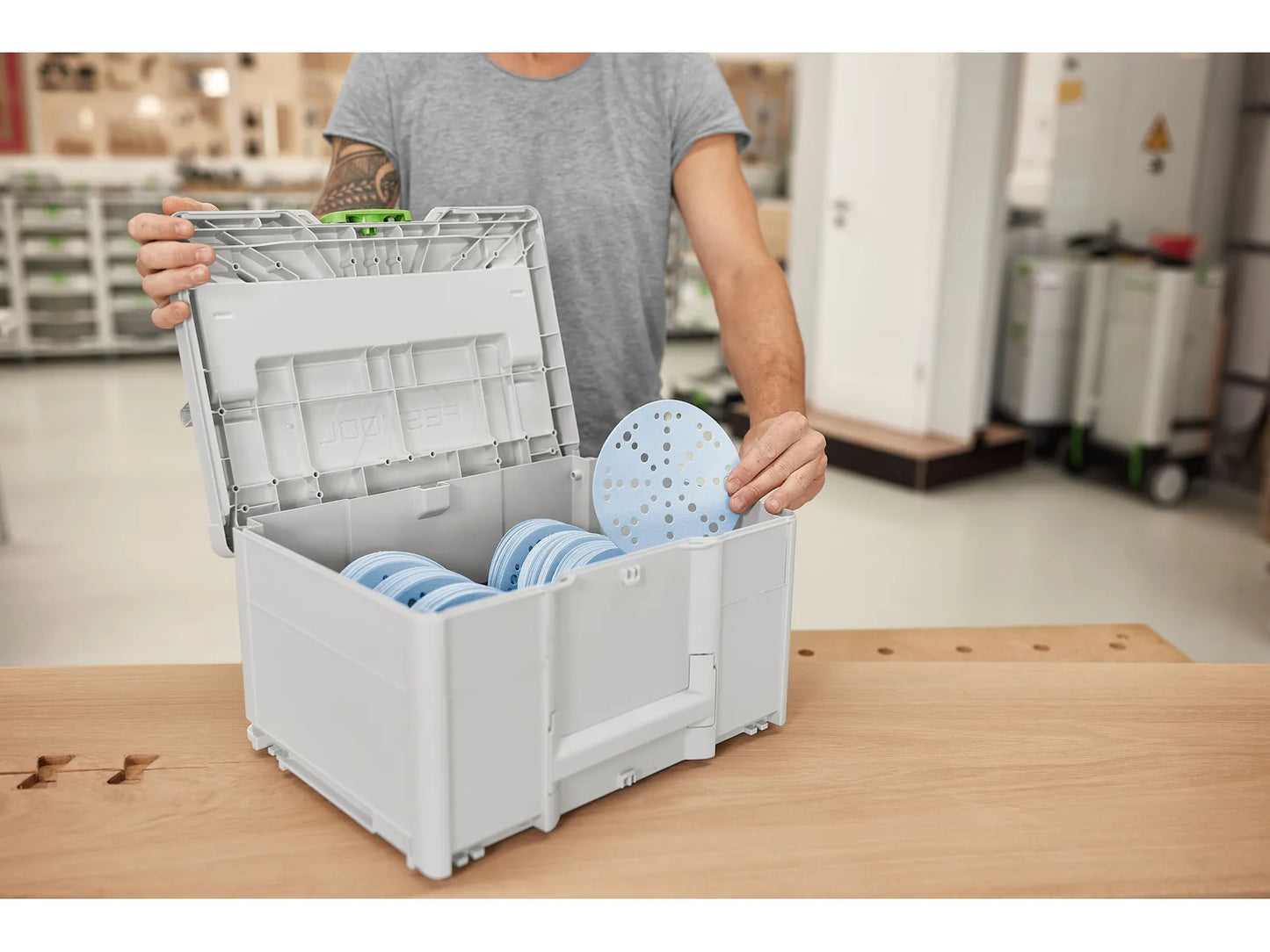 Papier de verre Festool Granat ; 150 mm ; P60/80/120/150/180/220 ; 120 unités