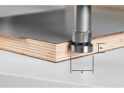 Edge trimming cutter Festool HW/KLS D22/8-OFK; 22 mm with bearing