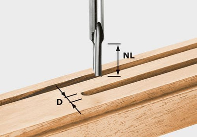Singel-edged router bit with base blade Festool 12/50 mm