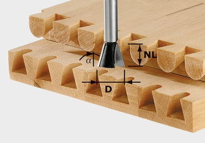 Dovetail router bit Festool HS 17/49 mm