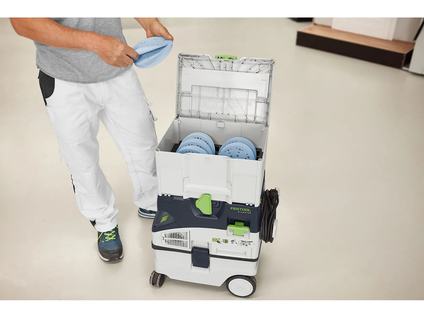 Papier de verre Festool Granat ; 150 mm ; P60/80/120/150/180/220 ; 120 unités