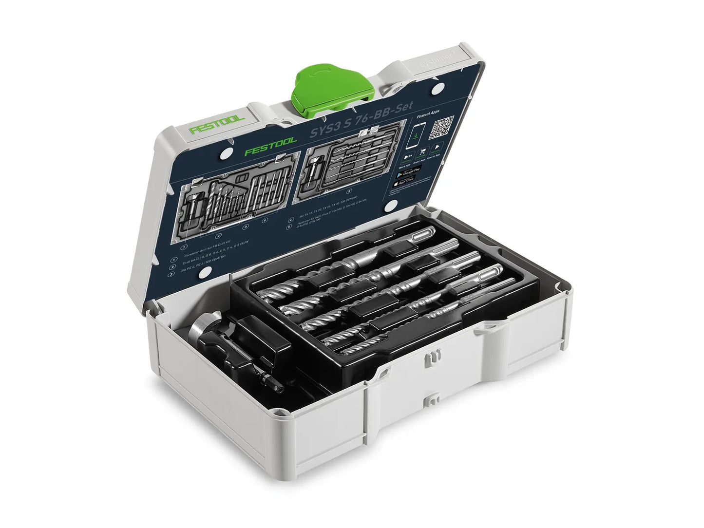 Jeu de forets et d'embouts de vissage Festool SYS3 S 76-BB-Set ; 18 unités