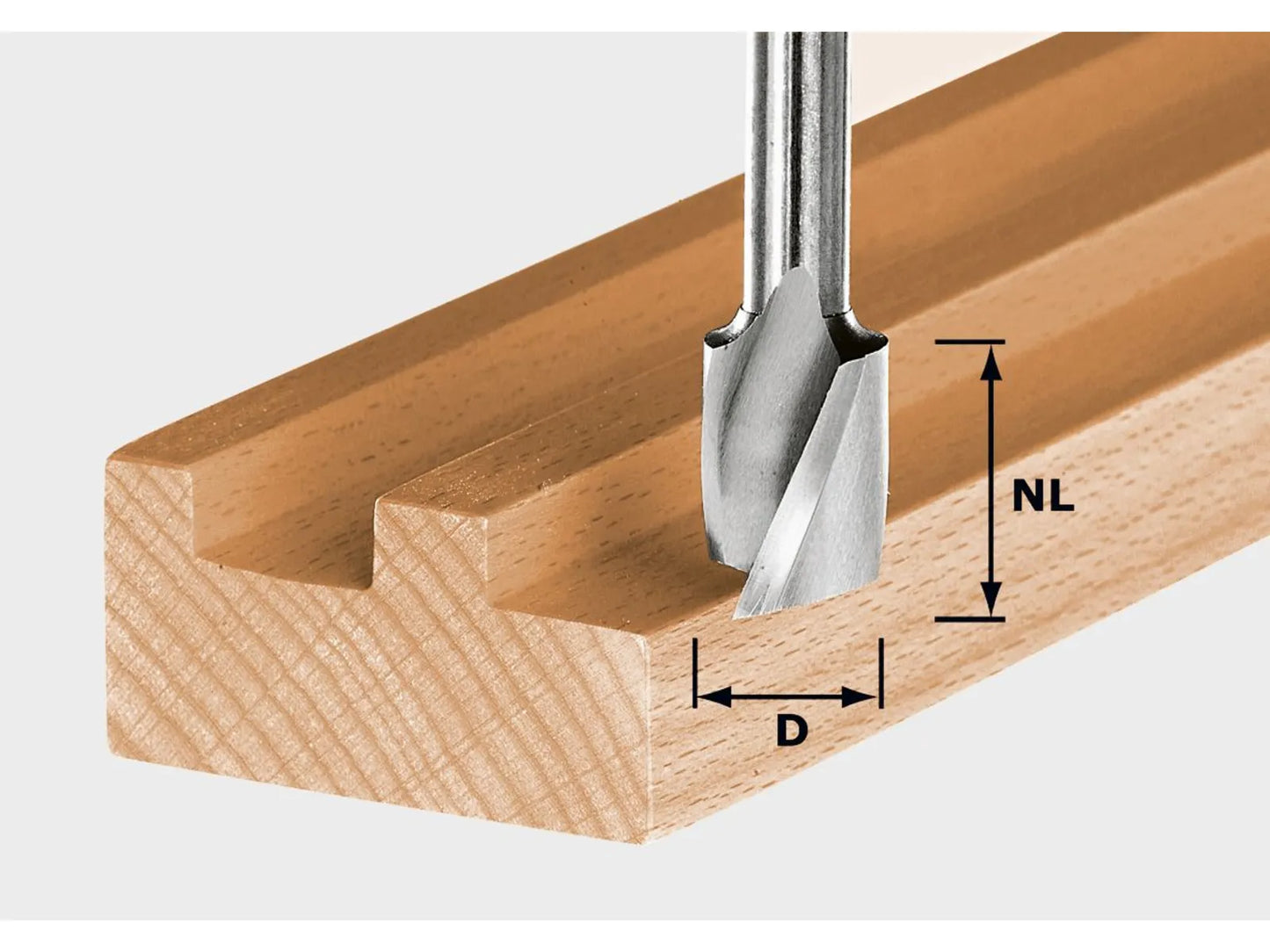 Spiral groove cutter with base blade Festool; 16 mm; 20/52 mm
