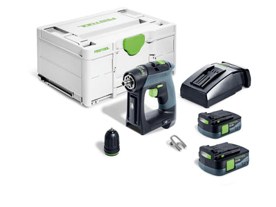 Drill driver Festool CXS 12 2.5-Plus 10.8 V; 2x2.5 Ah accu.