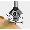 Rounding over router bit Festool HW S8 HW R2 D28 KL12.7OFK with bearing