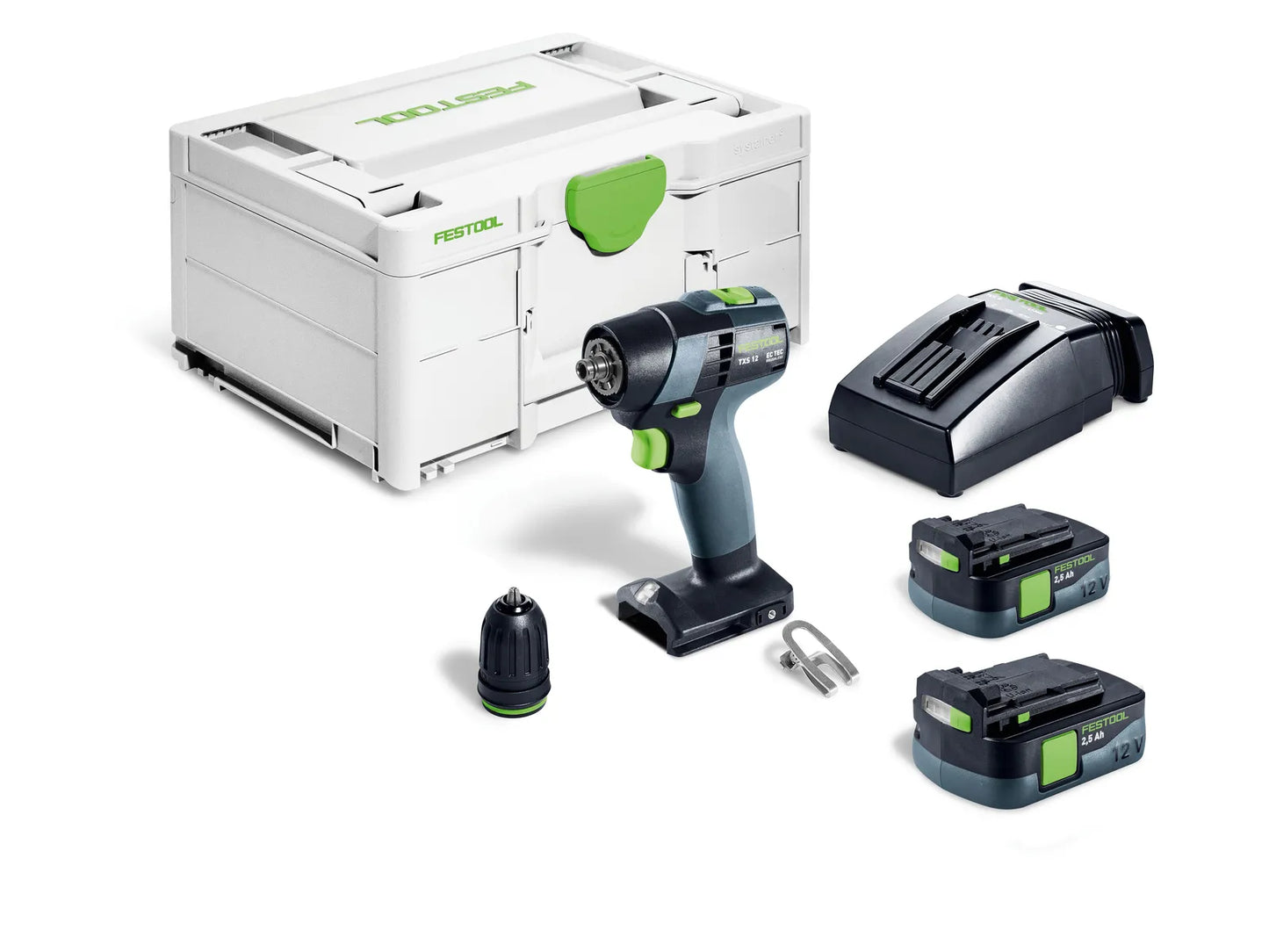 Perceuse-visseuse Festool TXS 12 2,5-Plus 10,8 V ; 2x2,5 Ah accu.