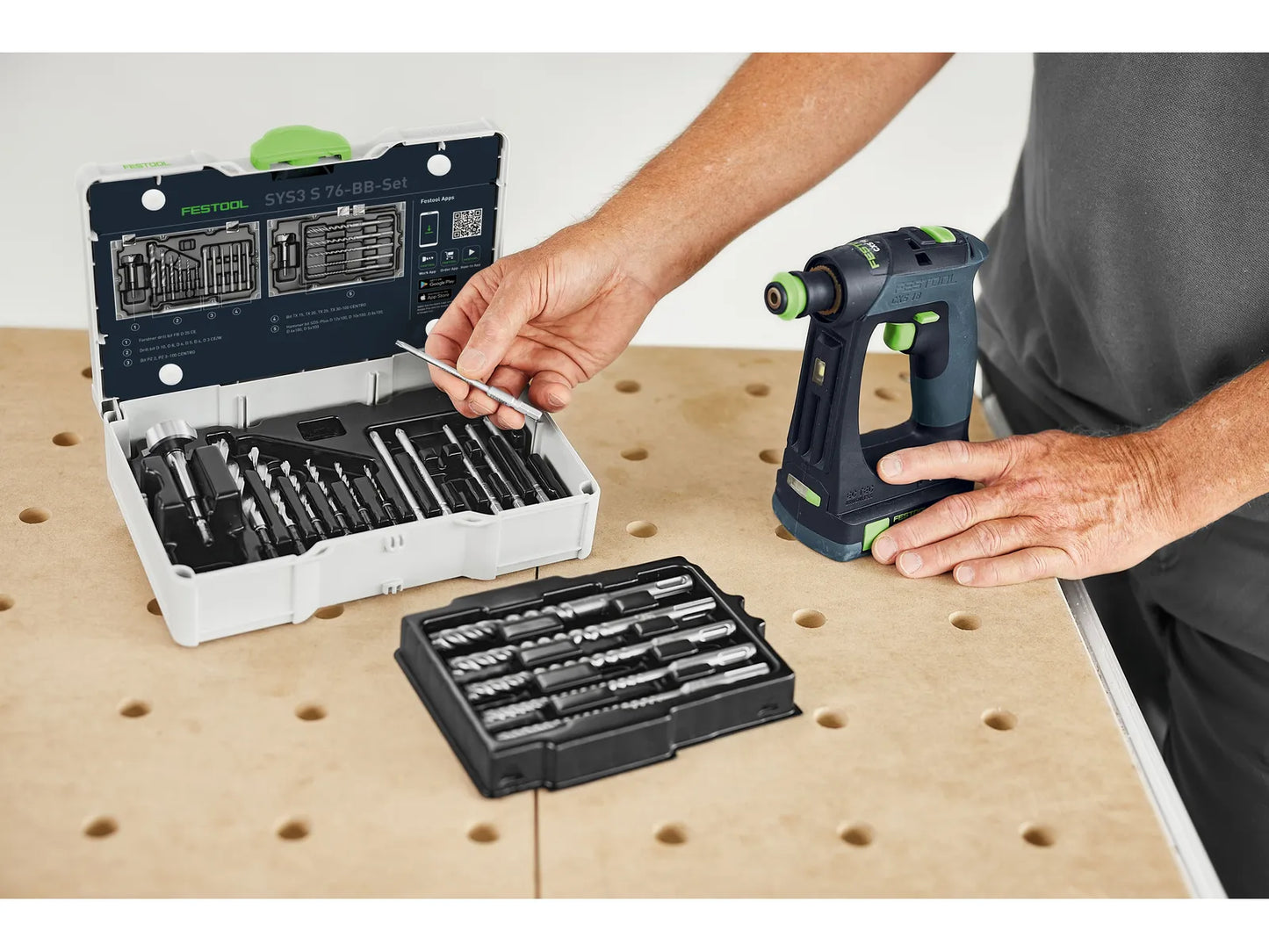 Jeu de forets et d'embouts de vissage Festool SYS3 S 76-BB-Set ; 18 unités