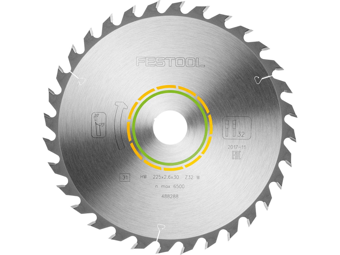 Sawing disc Festool; 225x2.6x30.0 mm; Z32; 20°