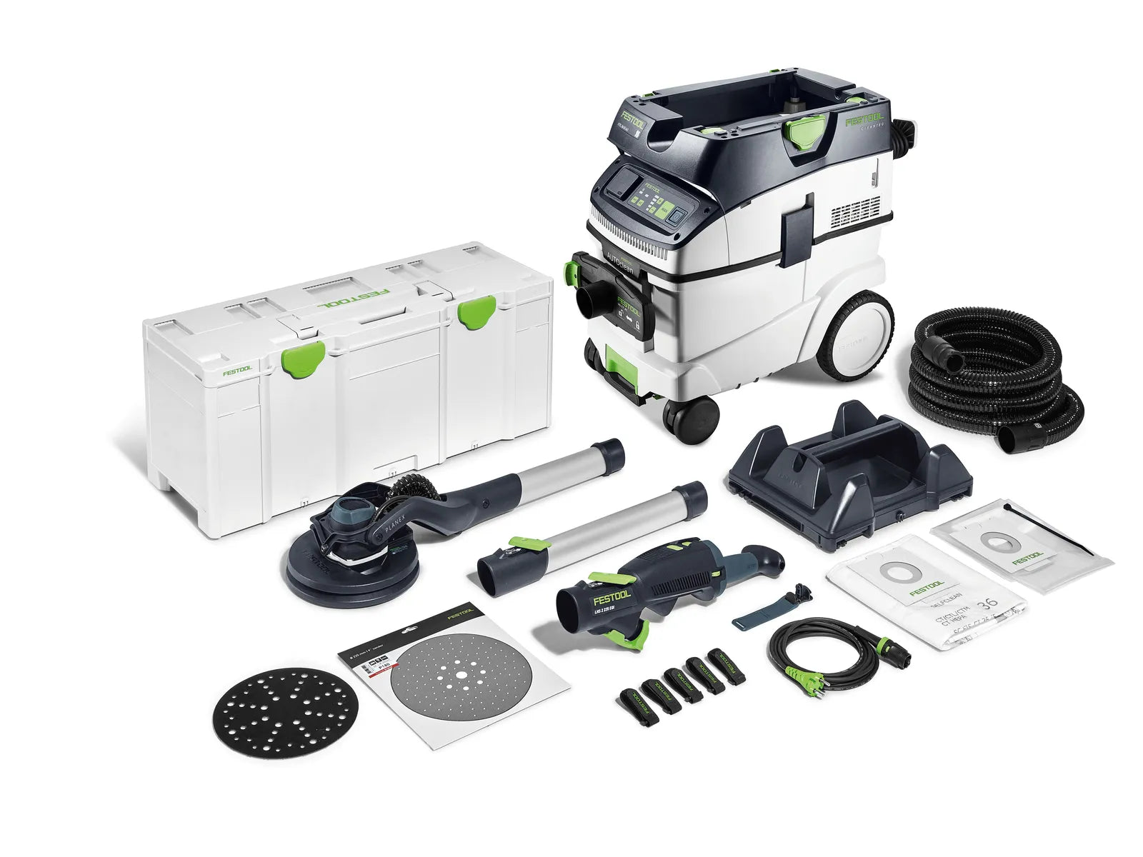 Long-reach wall sander Festool PLANEX LHS 2 225 EQI/CTL 36-Set