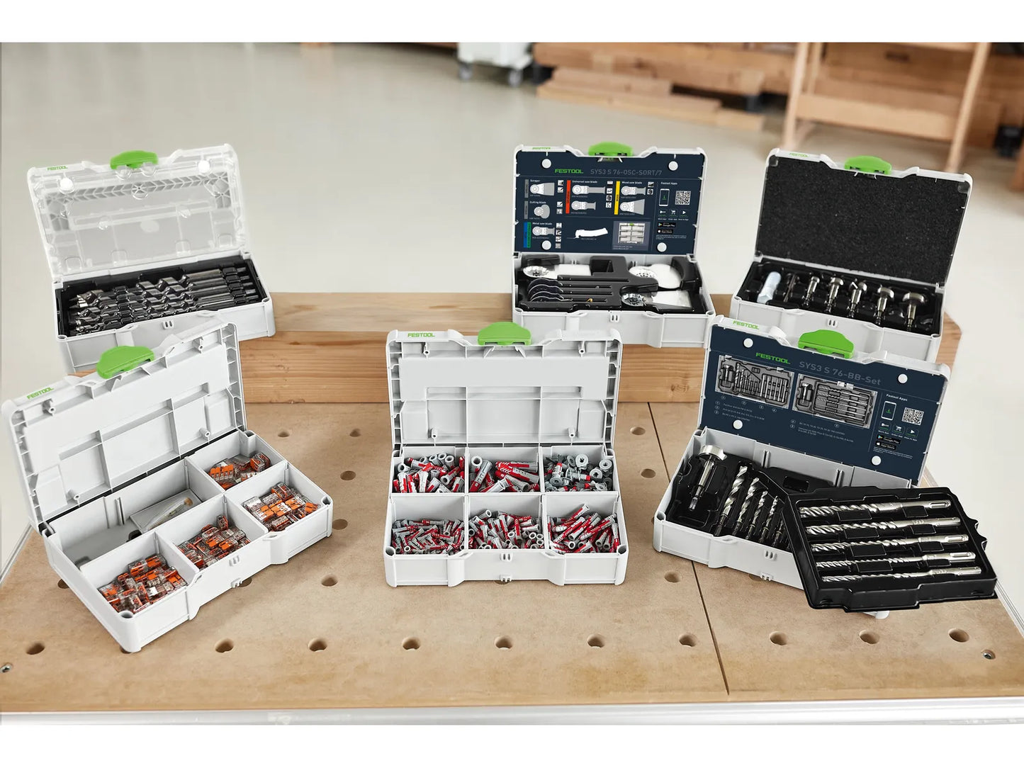 Jeu de forets et d'embouts de vissage Festool SYS3 S 76-BB-Set ; 18 unités