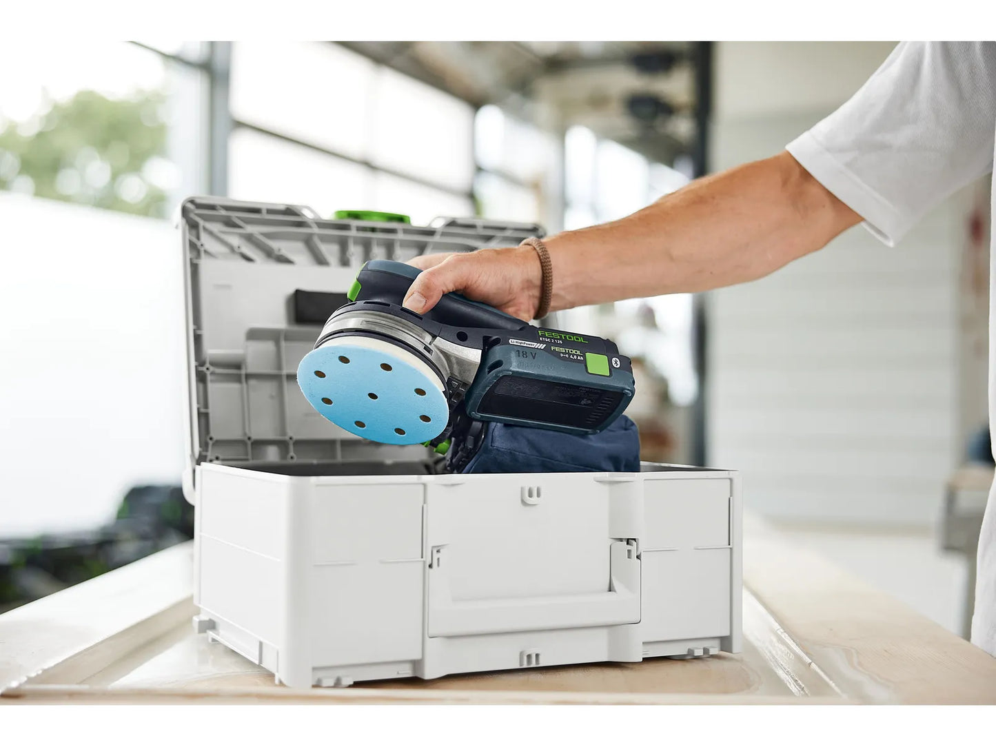 Orbital sander Festool ETSC 2 125 4.0 I-Plus; 18 V; 2x4.0 Ah accu.