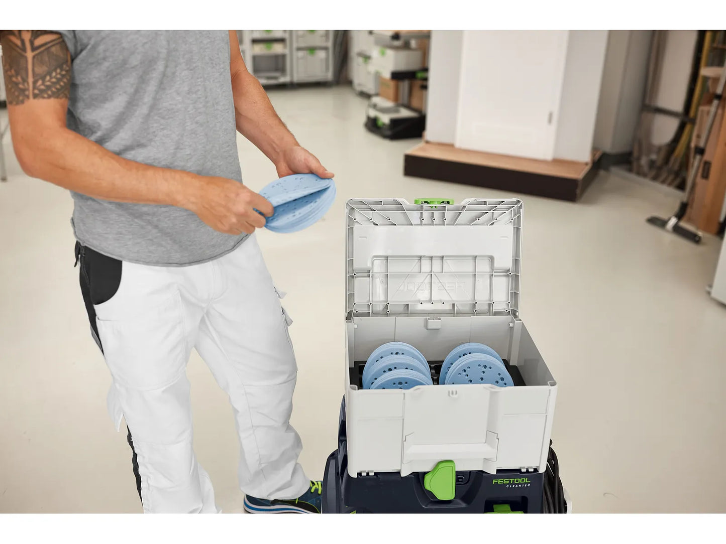 Papier de verre Festool Granat ; 150 mm ; P60/80/120/150/180/220 ; 120 unités