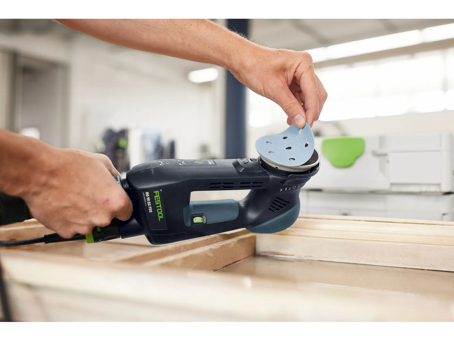 Papier de verre Festool Granat ; 90 mm ; P60/80/120/180 ; 160 unités