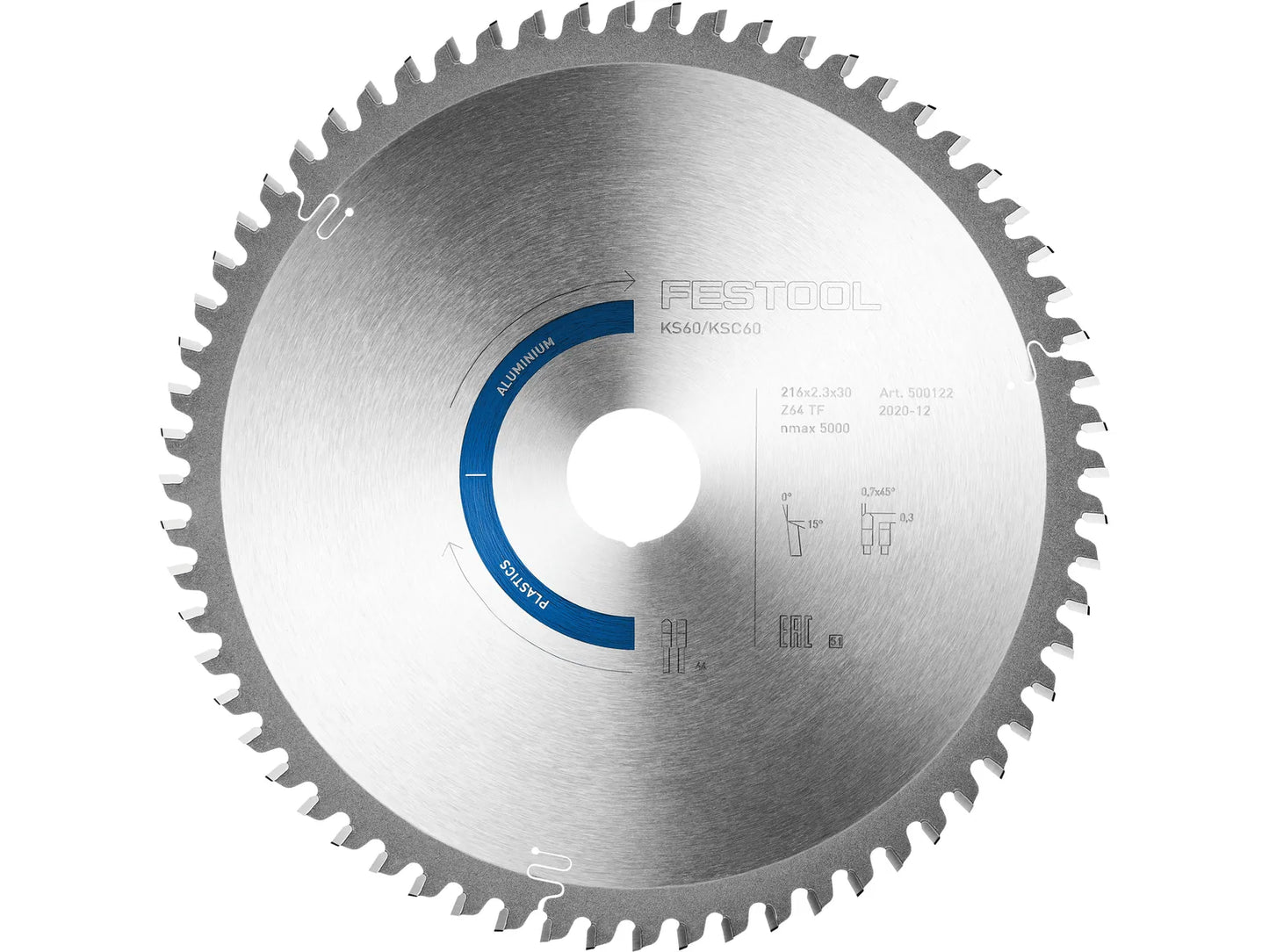 Sawing disc for metal Festool; 216x2.3x30.0 mm; Z64; 0°