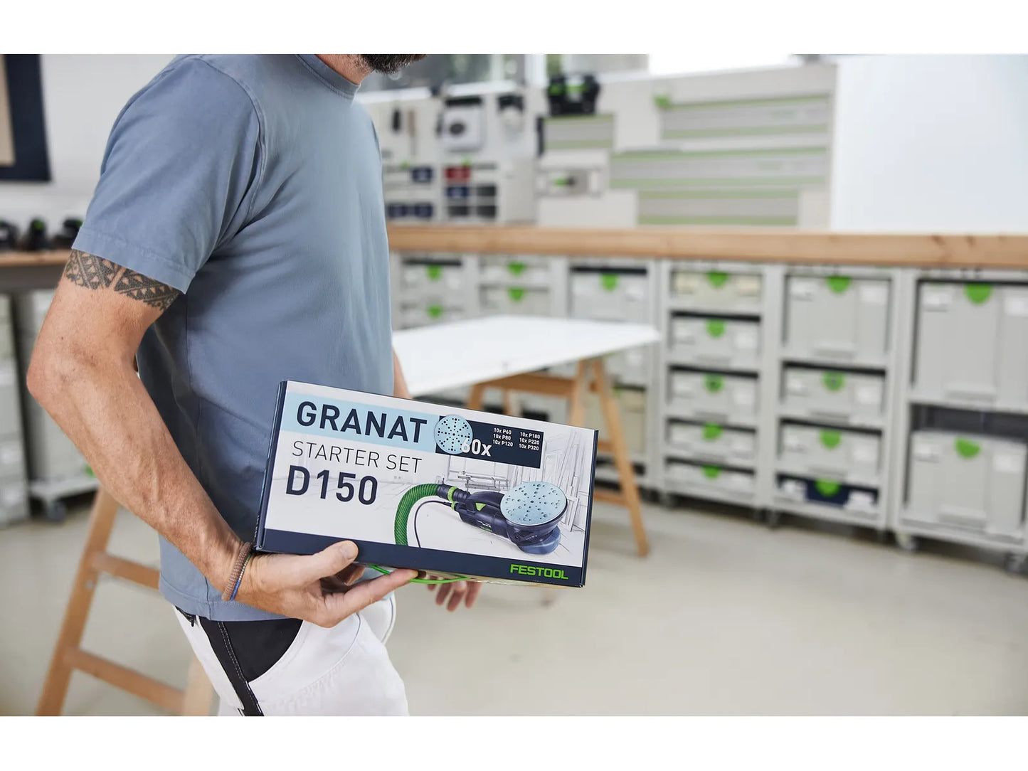 Sand paper Festool Granat; 150 mm; P60/80/120/180/220/320; 60 units