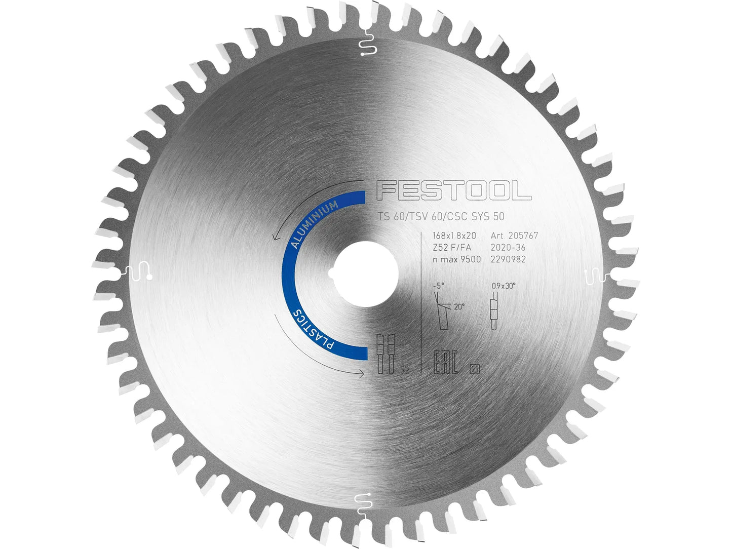 Disque à tronçonner Festool 205767 ; 168 x 20 mm ; Z52