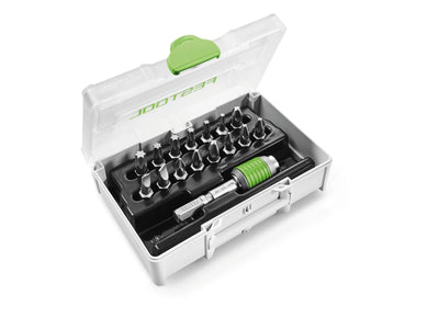Jeu d'embouts de vissage Festool SYS3 XXS CE-MX BHS 60 ; 15 pièces + support