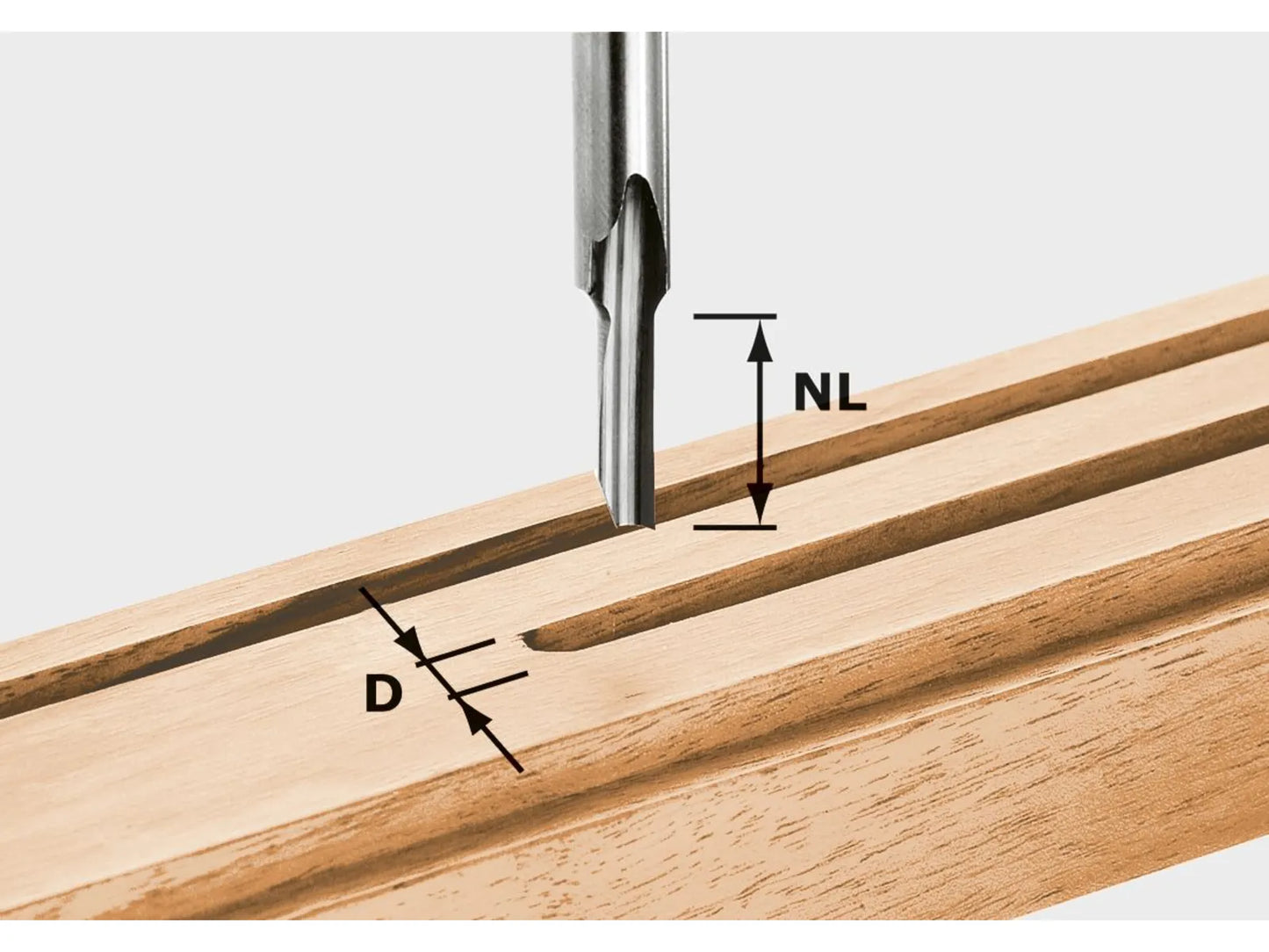 Singel-edged router bit with base blade Festool 8/45 mm