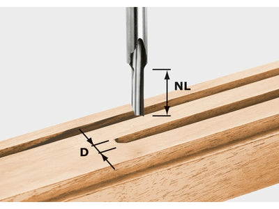Singel-edged router bit with base blade Festool 8/45 mm