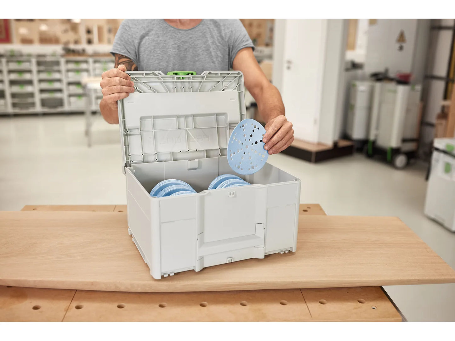 Papier de verre Festool Granat ; 150 mm ; P60/80/120/150/180/220 ; 120 unités